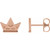 14K Rose Gold Tiny Crown Earrings