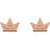 14K Rose Gold Tiny Crown Earrings