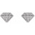 14K White Gold Tiny Diamond Earrings