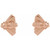 14K Rose Gold Bee Earrings