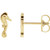 14K Yellow Gold Seahorse Earrings