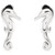 14K White Gold Seahorse Earrings