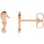14K Rose Gold Seahorse Earrings