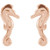 14K Rose Gold Seahorse Earrings