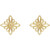 14K Yellow Gold Vintage-Style Geometric Earrings