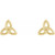 14K Yellow Gold Celtic-Inspired Trinity Earrings