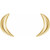 14K Yellow Gold Crescent Moon Earrings