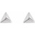 14K White Gold Pyramid Earrings