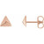 14K Rose Gold Pyramid Earrings