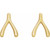 14K Yellow Gold Wishbone Earrings