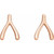 14K Rose Gold Wishbone Earrings