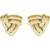 14K Yellow Gold Triangle Knot Earrings