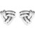 14K White Gold Triangle Knot Earrings