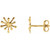 14K Yellow Gold Burst Earrings