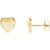 14K Yellow Gold Adorable Heart Earrings