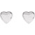 14K White Gold Adorable Heart Earrings