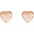 14K Rose Gold Adorable Heart Earrings