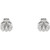 14K White Gold Dainty Ladybug Earrings