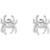 14K White Gold Spider Earrings