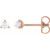 14K Rose Gold Cultured White Seed Pearl Earrings