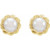 14K Yellow Gold Cultured White Freshwater Pearl Rope Earrings