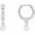 14K White Gold Cultured Seed Pearl Hoop Earrings