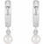 14K White Gold Cultured Seed Pearl Hoop Earrings