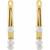 14K Yellow Gold Cultured Seed Pearl Fancy Hoop Earrings