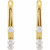 14K Yellow Gold Cultured Seed Pearl Fancy Hoop Earrings