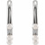 14K White Gold Cultured Seed Pearl Fancy Hoop Earrings