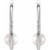 14K White Gold Cultured White Freshwater Pearl & .025 CTW Natural Diamond Hoop Earrings