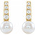 14K Yellow Gold Freshwater Cultured Pearl & 1/6 CTW Natural Diamond Earrings