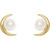 14K Yellow Gold Cultured Freshwater Pearl Earrings