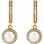 14K Yellow Gold Cultured White Freshwater Pearl & 1/5 CTW Natural Diamond Halo Earrings