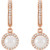 14K Rose Gold Cultured White Freshwater Pearl & 1/5 CTW Natural Diamond Halo Earrings