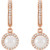 14K Rose Gold Cultured White Freshwater Pearl & 1/5 CTW Natural Diamond Halo Earrings