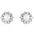 14K White Gold Classic Cultured White Freshwater Pearl & 1/4 CTW Natural Diamond Earrings