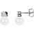 14K White Gold Cultured White Freshwater Pearl Earrings