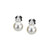 14K White Gold Cultured White Freshwater Pearl Earrings