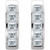 14K White Gold 9/10 CTW Natural Diamond Classic Hoop Earrings