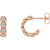 14K Rose Gold 7/8 CTW Diamond Huggie Earrings