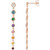 14K Rose Gold Natural Multi-Gemstone & 1/2 CTW Natural Diamond Rainbow Earrings