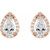 14K Rose Gold Pear 1/4 CTW Natural Diamond Halo-Style Earrings