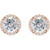 14K Rose Gold 1/2 CTW Natural Diamond Halo-Style Earrings