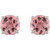 14K White Gold Natural Pink Tourmaline Stud Earrings