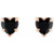 14K Rose Gold Natural Black Onyx Heart-Shaped Earrings