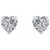 14K White Gold Natural White Sapphire Heart-Shaped Earrings