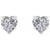 14K White Gold Natural White Sapphire Heart-Shaped Earrings