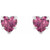 14K White Gold Natural Pink Tourmaline Heart-Shaped Earrings
