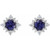 14K White Gold Natural Iolite & 1/6 CTW Natural Diamond Halo-Style Earrings